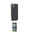 ieg™ iPhone 11 Pro Max Kılıf Yankı Serisi - Siyah 34D Hayalet Izgaralı Cam