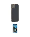 ieg™ iPhone 11 Pro Max Kılıf Yankı Serisi - Siyah 34D Izgaralı Cam
