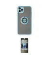 ieg™ iPhone 11 Pro Max Kılıf Yörünge Çizgi - Siyah 34D Hayalet Izgaralı Cam