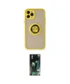 ieg™ iPhone 11 Pro Max Kılıf Yörünge Çizgi - Siyah 360 Mat Full Body Arka Koruyucu