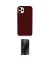 ieg™ iPhone 11 Pro Max Kılıf Zirve Modern Özel Seri - Siyah 3D Antistatik Hayalet Cam Ekran Koruyucu