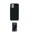 ieg™ iPhone 11 Pro Max Kılıf Zirve Modern Özel Seri - Siyah 3D Antistatik Hayalet Cam Ekran Koruyucu