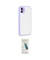 ieg™ iPhone 12 Kılıf Ahenk Çizgi Serisi - Şeffaf Pasifik Cam Ekran Koruyucu
