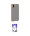 ieg™ iPhone 12 Kılıf Ahenk Çizgi Serisi - Siyah Bilvis 5in1 3D Magic Cam Ekran Koruyucu
