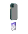 ieg™ iPhone 12 Kılıf Ahenk Çizgi Serisi - Siyah Bilvis 5in1 3D Magic Cam Ekran Koruyucu