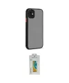 ieg™ iPhone 12 Kılıf Ahenk Çizgi Serisi - Siyah Polymer Nano Ekran Koruyucu
