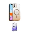 ieg™ iPhone 12 Kılıf Ahenk Doku Özel Seri - Siyah Bilvis 5in1 5D Magic Hayalet Cam Ekran Koruyucu