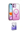 ieg™ iPhone 12 Kılıf Ahenk Doku Özel Seri - Siyah Bilvis 5in1 5D Magic Hayalet Cam Ekran Koruyucu