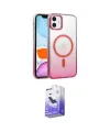 ieg™ iPhone 12 Kılıf Ahenk Doku Özel Seri - Siyah Bilvis 5in1 5D Magic Hayalet Cam Ekran Koruyucu