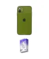 ieg™ iPhone 12 Kılıf Ahenk Doku - Siyah Bilvis 5in1 3D Magic Cam Ekran Koruyucu