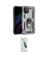 ieg™ iPhone 12 Kılıf Ahenk Klasik Koleksiyonu - Şeffaf Pasifik Cam Ekran Koruyucu