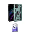 ieg™ iPhone 12 Kılıf Ahenk Klasik Koleksiyonu - Siyah Bilvis 5in1 5D Magic Hayalet Cam Ekran Koruyucu