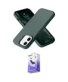 ieg™ iPhone 12 Kılıf Ahenk Serisi - Siyah Bilvis 5in1 5D Magic Hayalet Cam Ekran Koruyucu