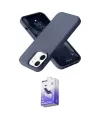 ieg™ iPhone 12 Kılıf Ahenk Serisi - Siyah Bilvis 5in1 5D Magic Hayalet Cam Ekran Koruyucu