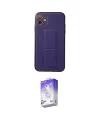 ieg™ iPhone 12 Kılıf Akış Doku - Siyah Bilvis 5in1 3D Magic Cam Ekran Koruyucu