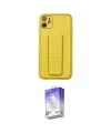 ieg™ iPhone 12 Kılıf Akış Doku - Siyah Bilvis 5in1 3D Magic Cam Ekran Koruyucu