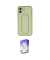 ieg™ iPhone 12 Kılıf Akış Doku - Siyah Bilvis 5in1 3D Magic Cam Ekran Koruyucu