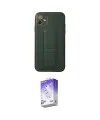 ieg™ iPhone 12 Kılıf Akış Doku - Siyah Bilvis 5in1 3D Magic Cam Ekran Koruyucu