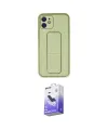ieg™ iPhone 12 Kılıf Akış Doku - Siyah Bilvis 5in1 5D Magic Hayalet Cam Ekran Koruyucu