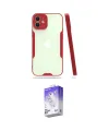 ieg™ iPhone 12 Kılıf Atlas Asil Serisi - Siyah Bilvis 5in1 3D Magic Cam Ekran Koruyucu
