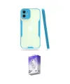 ieg™ iPhone 12 Kılıf Atlas Asil Serisi - Siyah Bilvis 5in1 3D Magic Cam Ekran Koruyucu