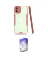 ieg™ iPhone 12 Kılıf Atlas Asil Serisi - Siyah Bilvis 5in1 3D Magic Cam Ekran Koruyucu
