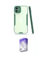 ieg™ iPhone 12 Kılıf Atlas Asil Serisi - Siyah Bilvis 5in1 3D Magic Cam Ekran Koruyucu