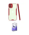 ieg™ iPhone 12 Kılıf Atlas Asil Serisi - Siyah Bilvis 5in1 5D Magic Hayalet Cam Ekran Koruyucu