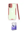 ieg™ iPhone 12 Kılıf Atlas Asil Serisi - Siyah Bilvis 5in1 5D Magic Hayalet Cam Ekran Koruyucu