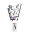 ieg™ iPhone 12 Kılıf Atlas Doku Koleksiyonu - Şeffaf Pasifik Cam Ekran Koruyucu