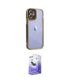 ieg™ iPhone 12 Kılıf Çekirdek Klasik Serisi - Siyah Bilvis 5in1 5D Magic Hayalet Cam Ekran Koruyucu