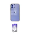 ieg™ iPhone 12 Kılıf Doruk Doku Prime - Siyah Bilvis 5in1 3D Magic Cam Ekran Koruyucu