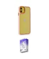 ieg™ iPhone 12 Kılıf Eksen Doku Prime - Siyah Bilvis 5in1 3D Magic Cam Ekran Koruyucu