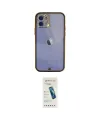 ieg™ iPhone 12 Kılıf Eksen Minimal Koleksiyonu - Şeffaf Pasifik Cam Ekran Koruyucu