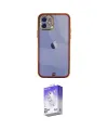 ieg™ iPhone 12 Kılıf Eksen Minimal Koleksiyonu - Siyah Bilvis 5in1 3D Magic Cam Ekran Koruyucu