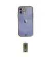 ieg™ iPhone 12 Kılıf Eksen Minimal Koleksiyonu - Siyah Joko Magic 5D Hayalet Cam