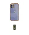 ieg™ iPhone 12 Kılıf Eksen Minimal Koleksiyonu - Siyah Joko Magic 5D Hayalet Cam