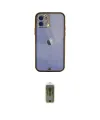 ieg™ iPhone 12 Kılıf Eksen Minimal Koleksiyonu - Siyah Joko Magic 5D Hayalet Cam