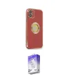 ieg™ iPhone 12 Kılıf İz Form Serisi - Siyah Bilvis 5in1 3D Magic Cam Ekran Koruyucu