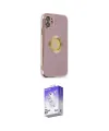 ieg™ iPhone 12 Kılıf İz Form Serisi - Siyah Bilvis 5in1 3D Magic Cam Ekran Koruyucu