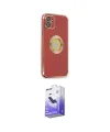 ieg™ iPhone 12 Kılıf İz Form Serisi - Siyah Bilvis 5in1 5D Magic Hayalet Cam Ekran Koruyucu