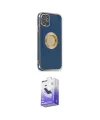 ieg™ iPhone 12 Kılıf İz Form Serisi - Siyah Bilvis 5in1 5D Magic Hayalet Cam Ekran Koruyucu