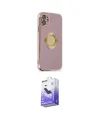 ieg™ iPhone 12 Kılıf İz Form Serisi - Siyah Bilvis 5in1 5D Magic Hayalet Cam Ekran Koruyucu