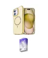 ieg™ iPhone 12 Kılıf Kıvılcım Form Prime - Siyah Bilvis 5in1 3D Magic Cam Ekran Koruyucu