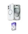 ieg™ iPhone 12 Kılıf Kıvılcım Form Prime - Siyah Bilvis 5in1 3D Magic Cam Ekran Koruyucu