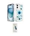 ieg™ iPhone 12 Kılıf Kozmos Doku - Şeffaf Pasifik Cam Ekran Koruyucu