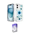 ieg™ iPhone 12 Kılıf Kozmos Doku - Siyah Bilvis 5in1 3D Magic Cam Ekran Koruyucu