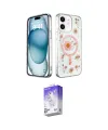ieg™ iPhone 12 Kılıf Kozmos Doku - Siyah Bilvis 5in1 3D Magic Cam Ekran Koruyucu