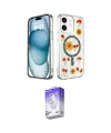 ieg™ iPhone 12 Kılıf Kozmos Doku - Siyah Bilvis 5in1 3D Magic Cam Ekran Koruyucu