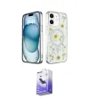 ieg™ iPhone 12 Kılıf Kozmos Doku - Siyah Bilvis 5in1 5D Magic Hayalet Cam Ekran Koruyucu